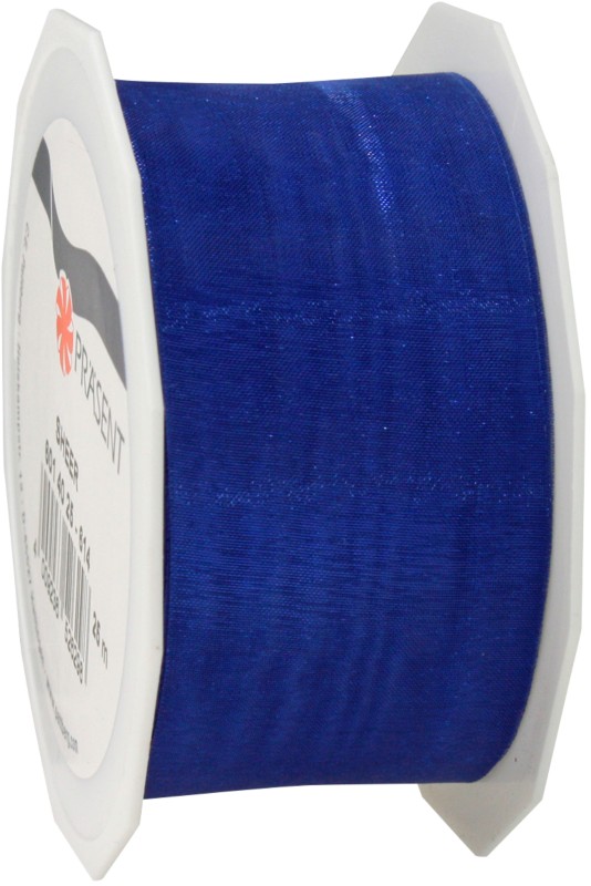 PRAESENT Organza 6014025-614 Royalblau 40 mm x 25 m 3 Stück