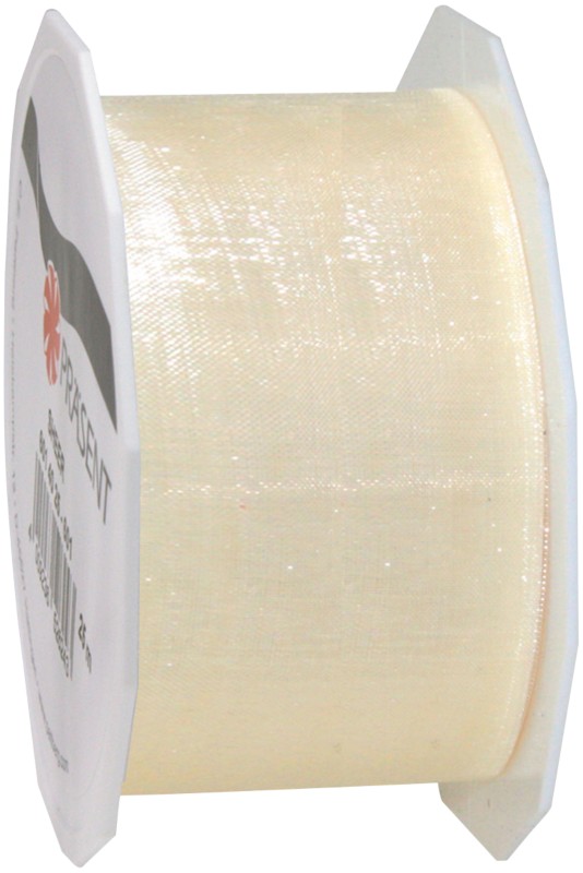 PRAESENT Organza 6014025-004 Créme 40 mm x 25 m 3 Stück