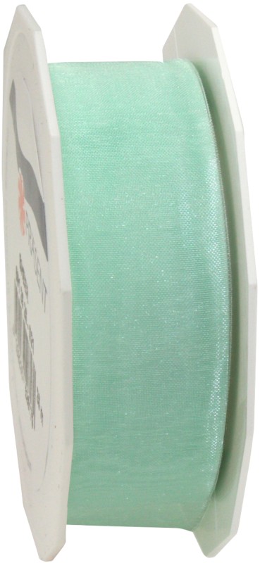 PRAESENT Organza 6012525-036 Mintgrün 25 mm x 25 m 3 Stück