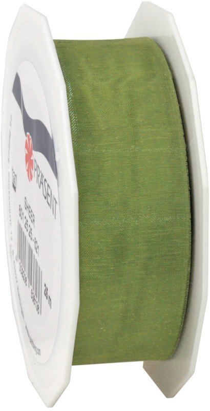 PRAESENT Organza 6012525-621 Olive 25 mm x 25 m 3 Stück