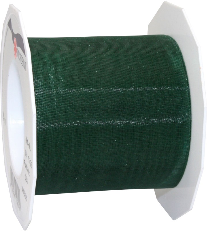 PRAESENT Organza 6017525-035 Tannengrün 72 mm x 25 m 3 Stück