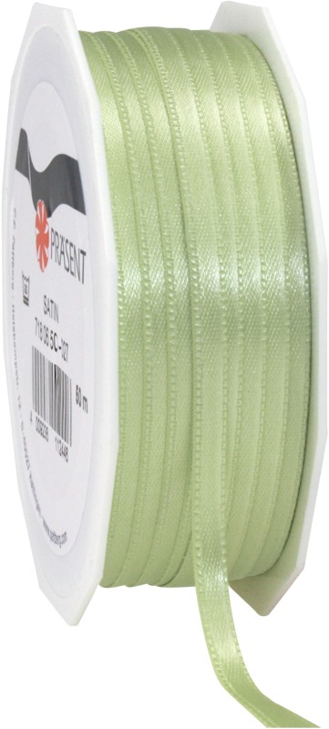 Thumbnail - PRAESENT Doppelsatin 7180650-136 Pastellgrün 6 mm x 50 m 2 Stück