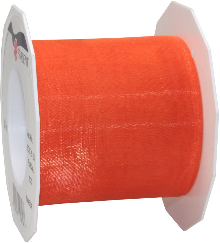 PRAESENT Organza 6017525-620 Orange 72 mm x 25 m 3 Stück