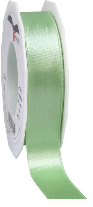PRAESENT Doppelsatin 7182525-136 Pastellgrün 25 mm x 25 m 2 Stück