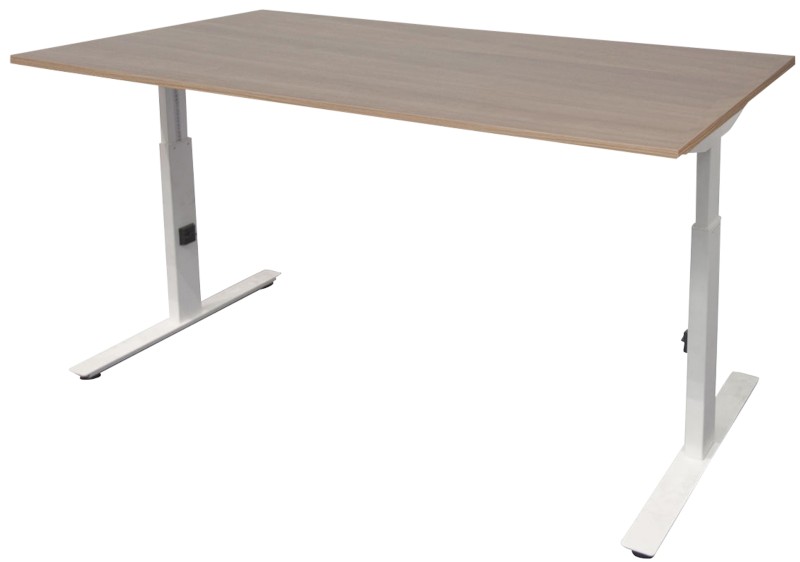Schaffenburg Linesto Plus Höhenverstellbar Sitz-Stehschreibtisch Rechteckig Kirsche T-Fuß 1.400 (B) x 800 (T) x 655 (H) ...