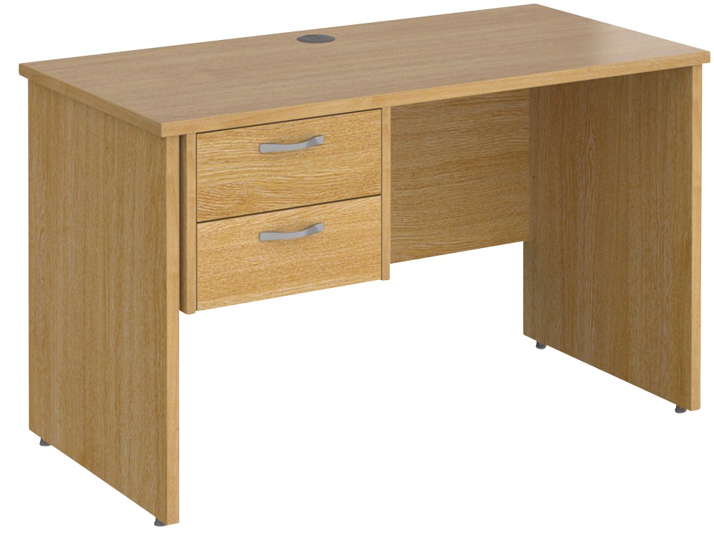 Dams International Maestro 25 Straight Desk Oak Base Panel 2 Drawers 1,200 (W) X 600 (D) X 725 (H) Mm Wood