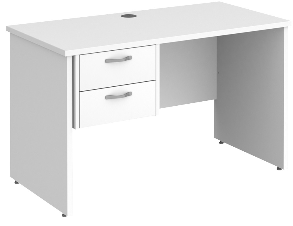 Dams International Maestro 25 Straight Desk White Oak Base Panel 2 Drawers 1,200 (W) X 600 (D) X 725 (H) Mm Wood