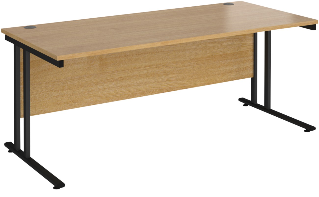 Dams International Maestro 25 Straight Desk Oak Cantilever 1,800 (W) X 800 (D) X 725 (H) Mm Wood