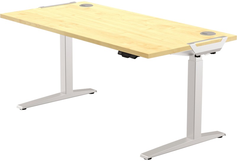 Fellowes Levado Elektrisch Höhenverstellbar Höhenverstellbarer Schreibtisch Ahorn T-Fuß 1.829 (B) x 698 (T) x 1.257 (H) ...