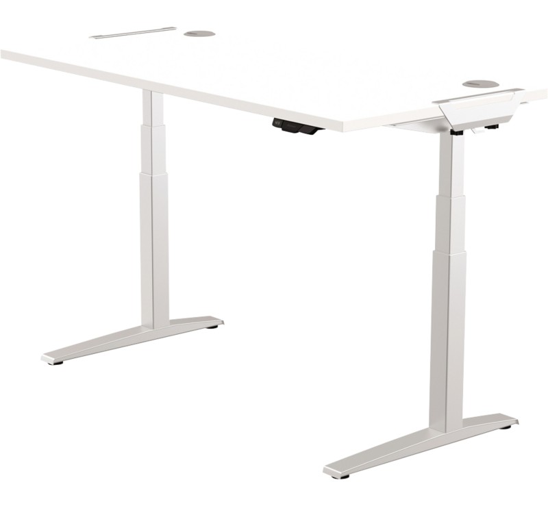 Fellowes Levado Elektrisch Höhenverstellbar Höhenverstellbarer Schreibtisch Weiß T-Fuß 1.829 (B) x 698 (T) x 1.257 (H) m...