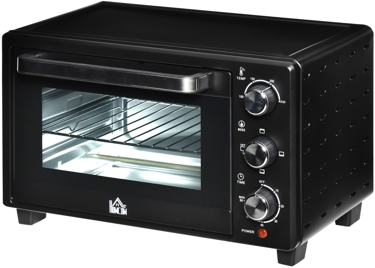 HOMCOM Electric Convection Oven 21L - Black - Large - Image 10