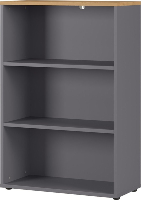 Germania Bücherregal 4231-564 Eiche, Grau 800 mm (B) x 400 mm (T) x 1200 mm (H)