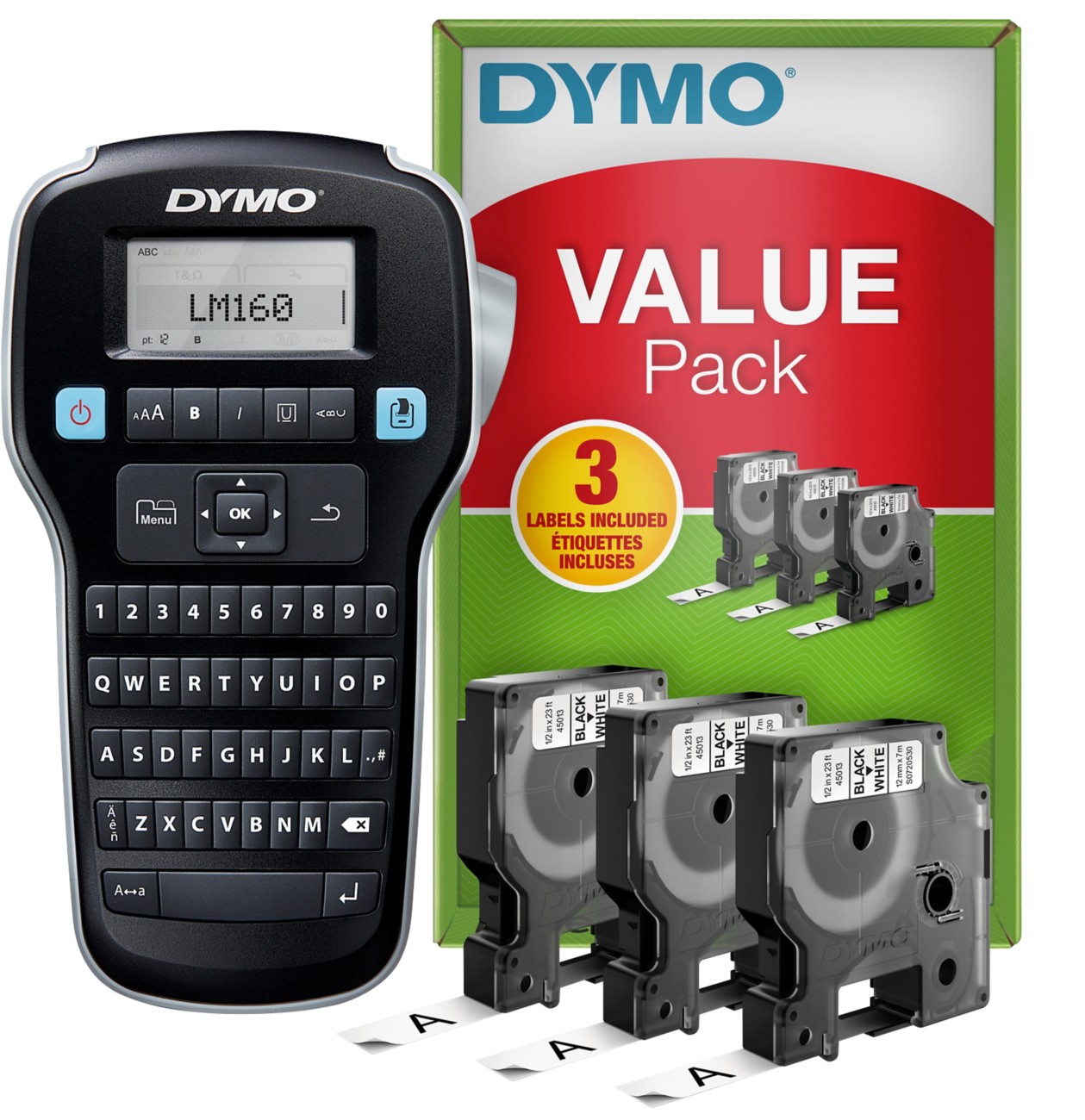 Dymo Labelmanager 160 Label Maker Value Pack Thermal Qwerty Black - Image 16