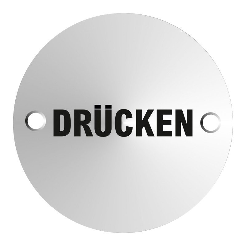 Seco Schild Drücken Zum Ankleben Aluminium