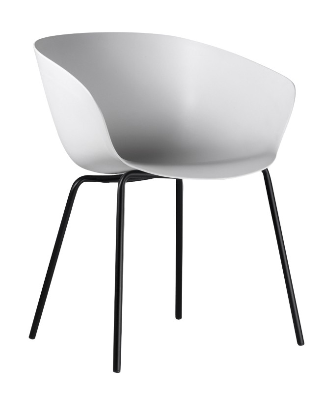 Bisley Stay Besucherstuhl Kunststoff Feste Armlehne Weiß STAY4P2PXS001 580 x 470 x 590 mm 2 Stück