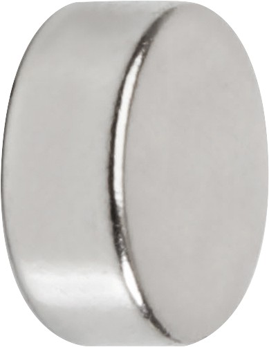 Thumbnail - Maul Neodymium Rund Magnete Silber 1.5 kg Tragfähigkeit 8 mm 10 Stück