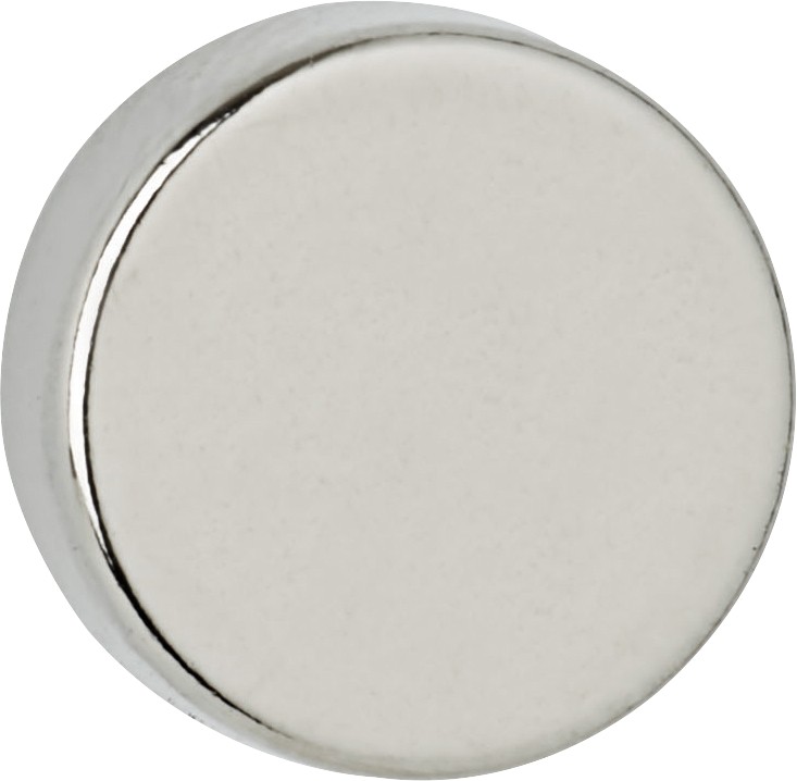 Maul Neodymium Rund Magnete Silber 4 kg Tragfähigkeit 12 mm 10 Stück