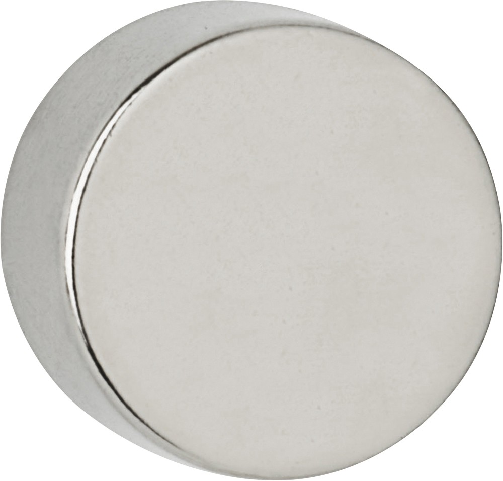Thumbnail - Maul Neodymium Rund Magnete Silber 8 kg Tragfähigkeit 15 mm 4 Stück