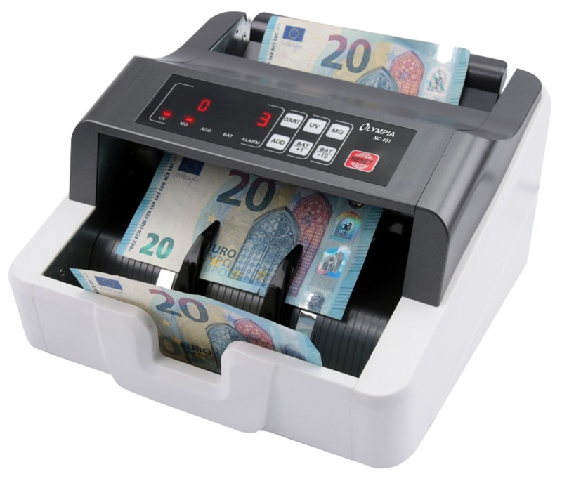 Olympia Banknotenzähler NC 451 Grau