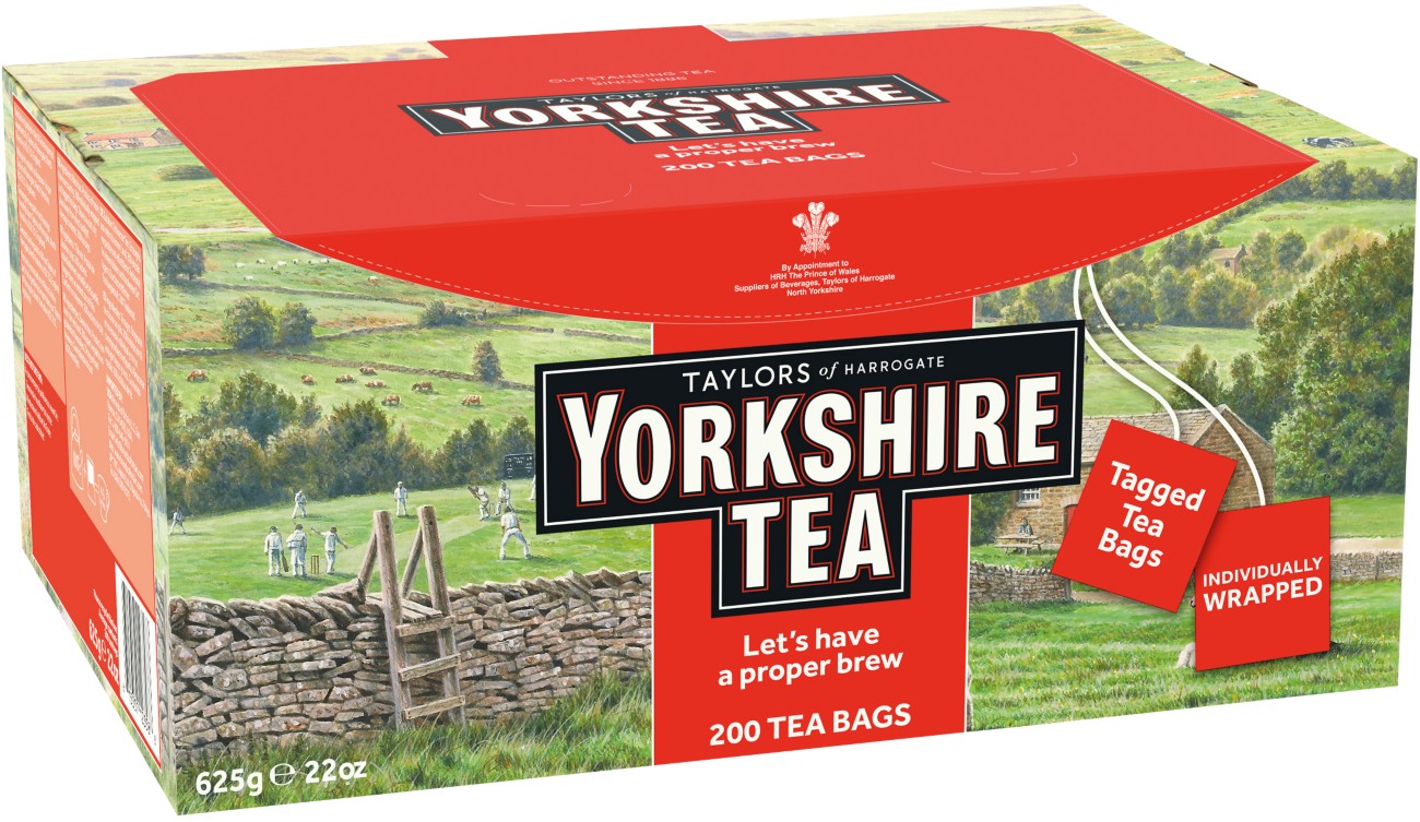 Yorkshire Tea Tagged And Individually Wrapped Bags Pack Of 200