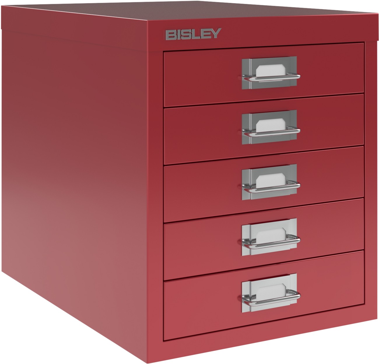 Bisley Multidrawer Steel Desktop Drawers 5 Drawers 279 X 380 X 325 Mm Cardinal Red