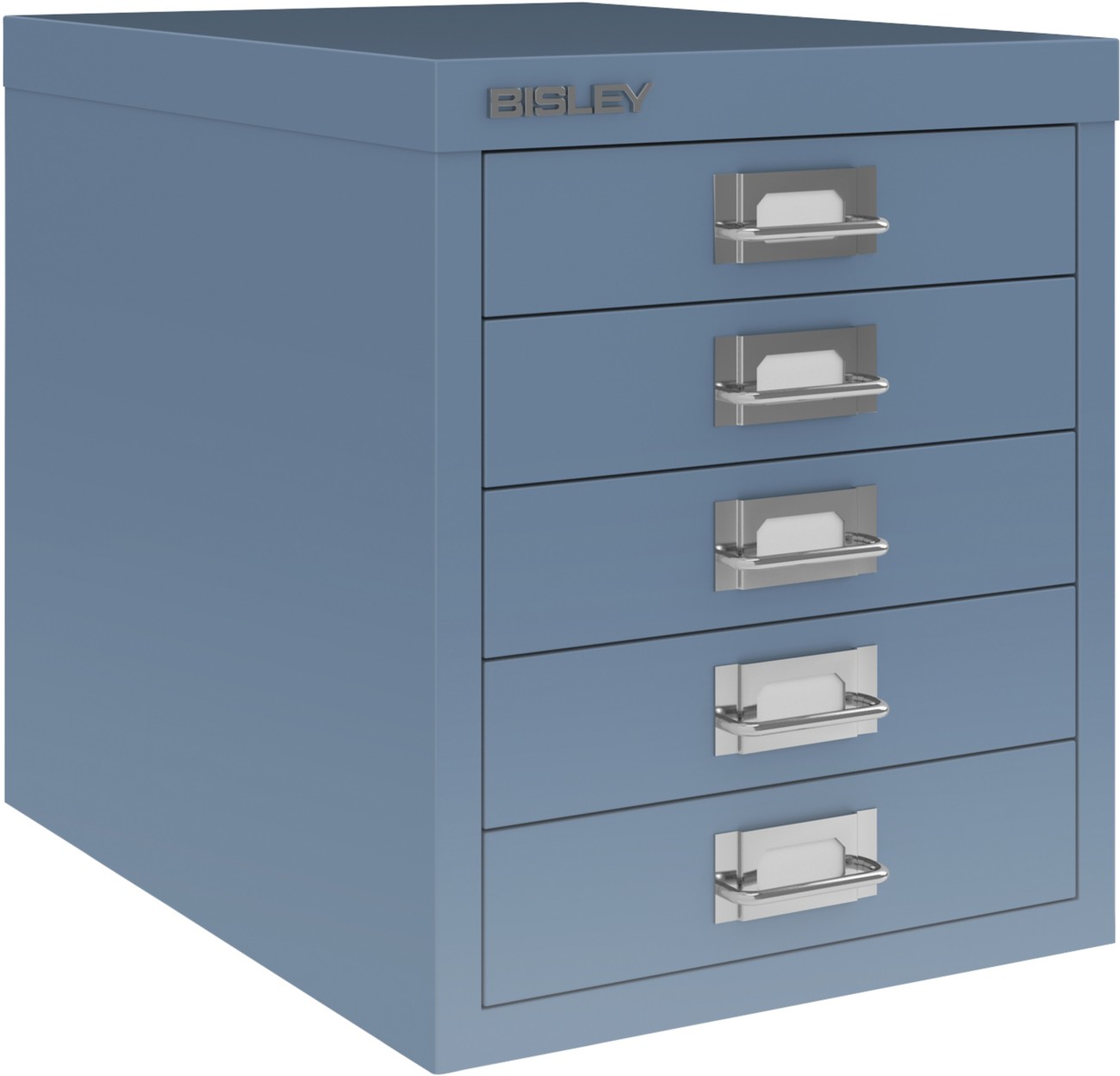 Bisley Multidrawer Steel Desktop Drawers 5 Drawers 279 X 380 X 325 Mm Blue