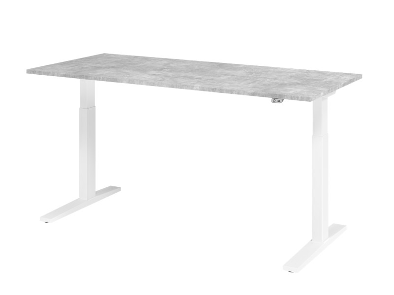 Thumbnail - Hammerbacher VXMKA Elektrisch Höhenverstellbar Sitz-Stehschreibtisch Grau C-Fuß 1.800 (B) x 800 (T) x 1.200 (H) mm Spanp...