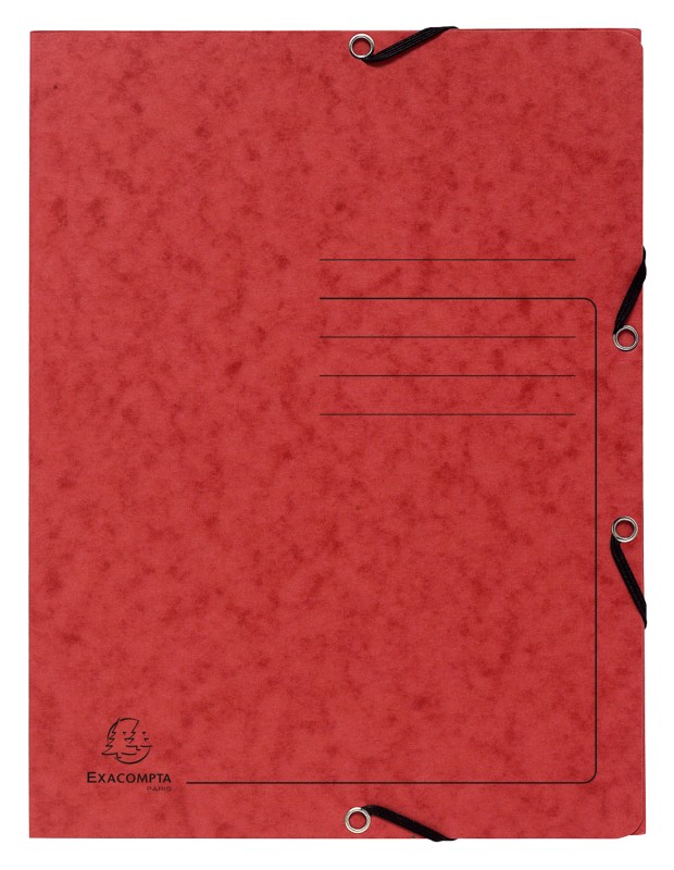 Thumbnail - Exacompta Dreiflügelmappe 55405E Rot Pressspankarton meliert 25 Stück