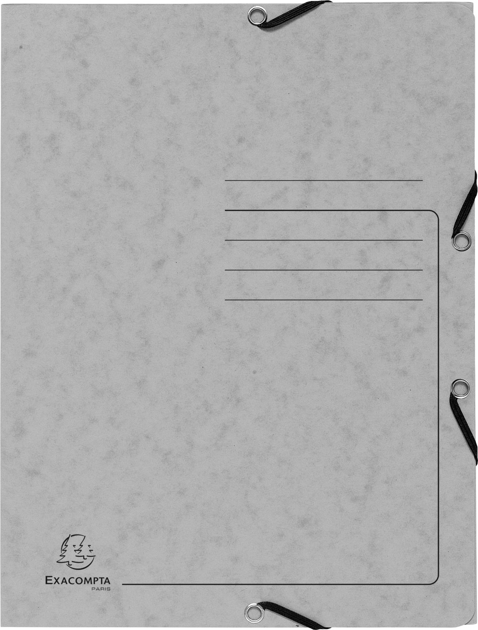Thumbnail - Exacompta Dreiflügelmappe 55423E Grau Pressspankarton meliert 25 Stück