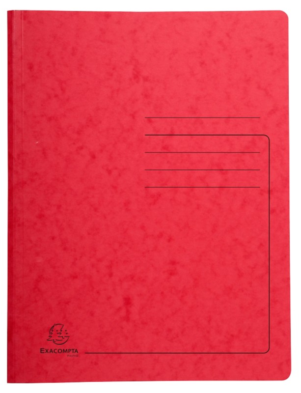 Exacompta Spiralmappe 240225E Rot Pressspankarton meliert 25 Stück