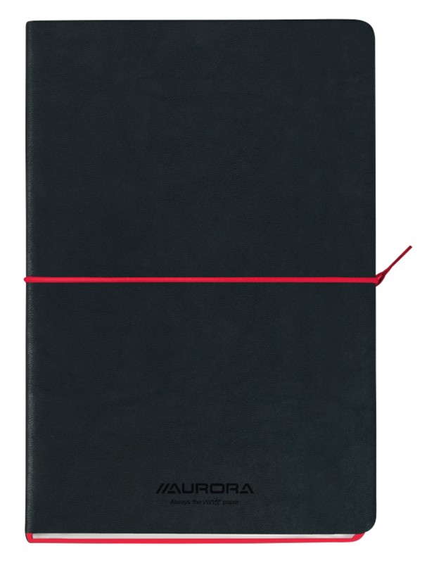 AURORA Tesoro Notebooks Notizbuch DIN A5 Liniert Rückendrahtheftung Seitlich gebunden Papier Softcover Schwarz Nicht per...