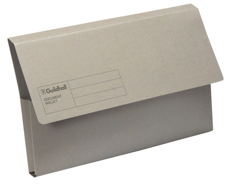 Exacompta Guildhall Dokumentenmappe GDW1-GRYZ DIN A4, Foolscap Manila 35,6 (B) x 0,3 (T) x 24,5 (H) cm Grau 50 Stück