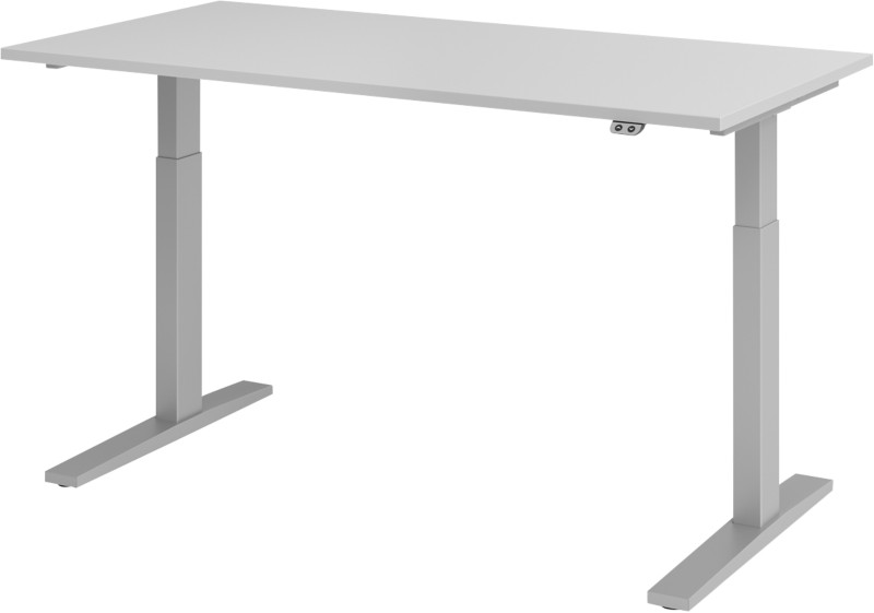 Hammerbacher Elektronisch Höhenverstellbarer Sitz-Stehschreibtisch 1.600 x 800 x 1.200 mm Mit Aufbau