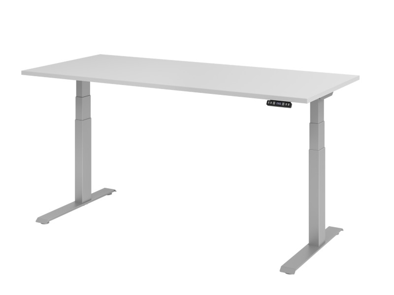 Thumbnail - Hammerbacher VXDKB Elektrisch Höhenverstellbar Sitz-Stehschreibtisch Grau C-Fuß 1.800 (B) x 800 (T) x 1.290 (H) mm Spanp...