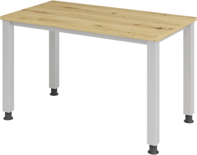 Hammerbacher Höhenverstellbar Gerader Schreibtisch Eiche 4 Füße 1.200 (B) x 672 (T) x 685 (H) mm Melamin