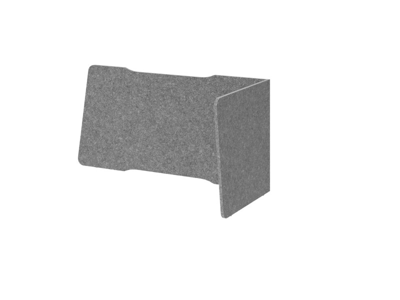 Hammerbacher Akustik-Einhausung Fleece Grau 1.275 x 650 x 605 mm