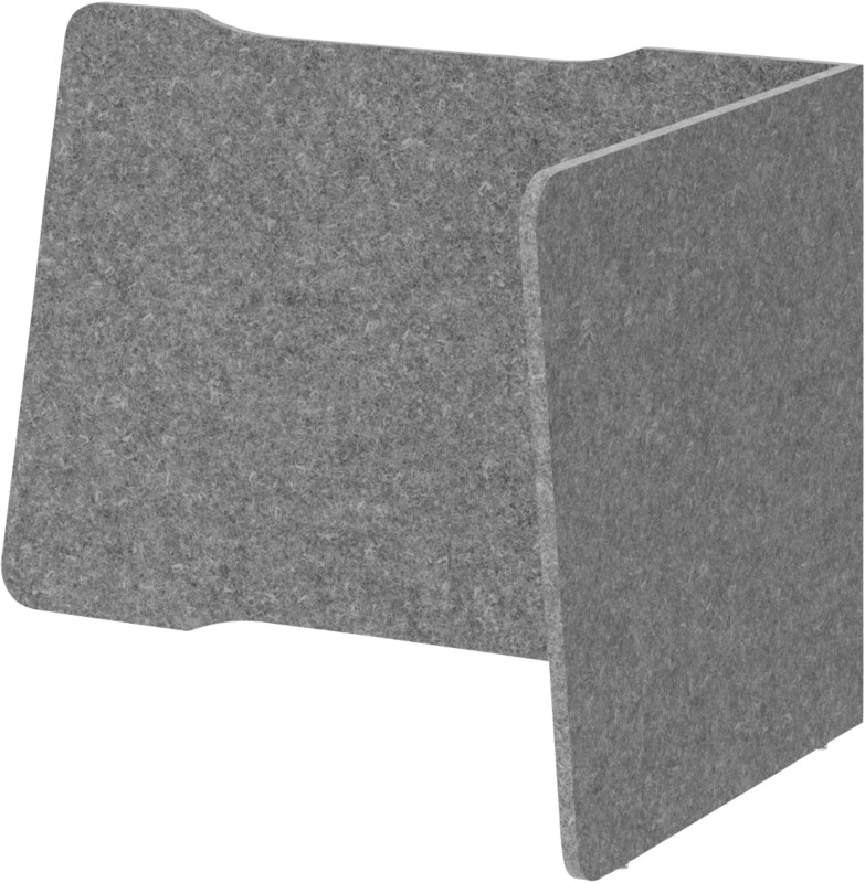 Hammerbacher Akustik-Einhausung Fleece Grau 955 x 650 x 605 mm