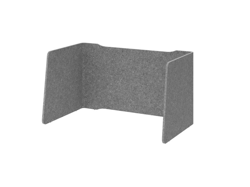 Hammerbacher Akustik-Einhausung Fleece Grau 1.140 x 650 x 605 mm