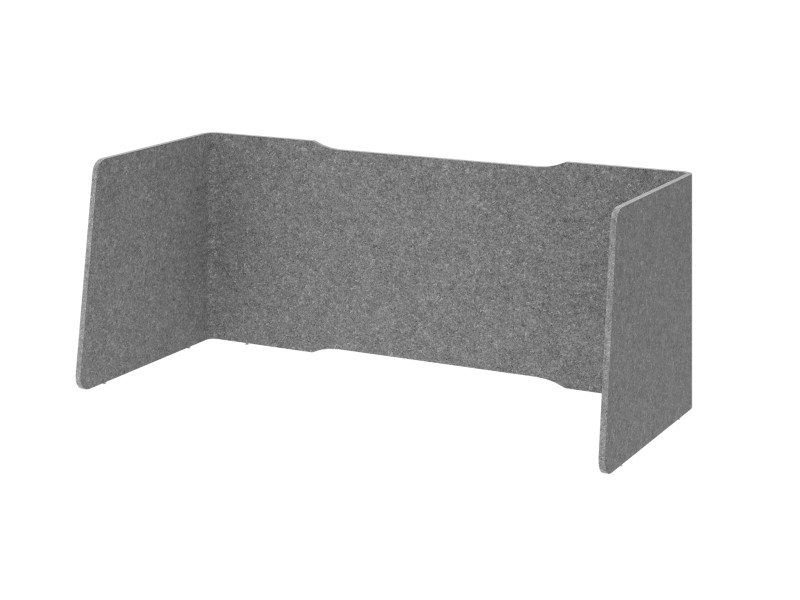 Hammerbacher Akustik-Einhausung Fleece Grau 1.540 x 650 x 605 mm