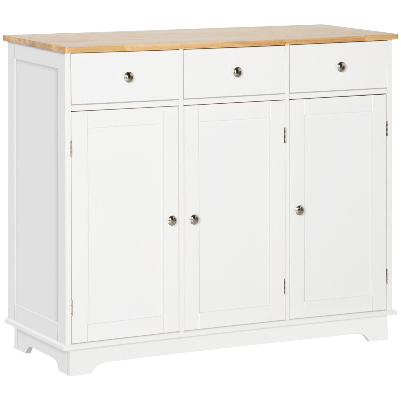 B&Q -  Modern Sideboard Buffet Cabinet With Storage Cabinets And Drawers White - Image 10