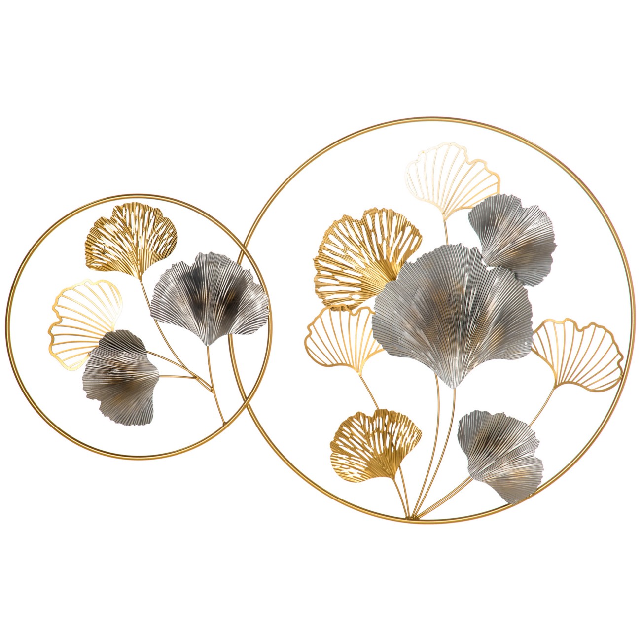 Leaf Metal Wall Ginkgo Art Hanging Sculpture Modern Home Decor Display Gold - Image 7