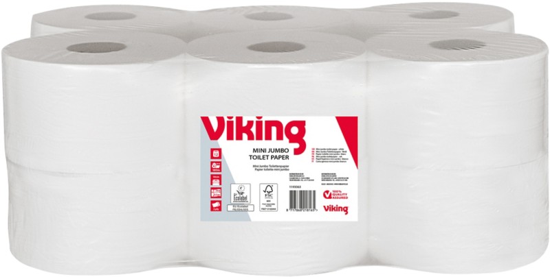 Viking Mini Jumbo Toilettenpapier 2-lagig 1193063 12 Rollen à 529 Blatt