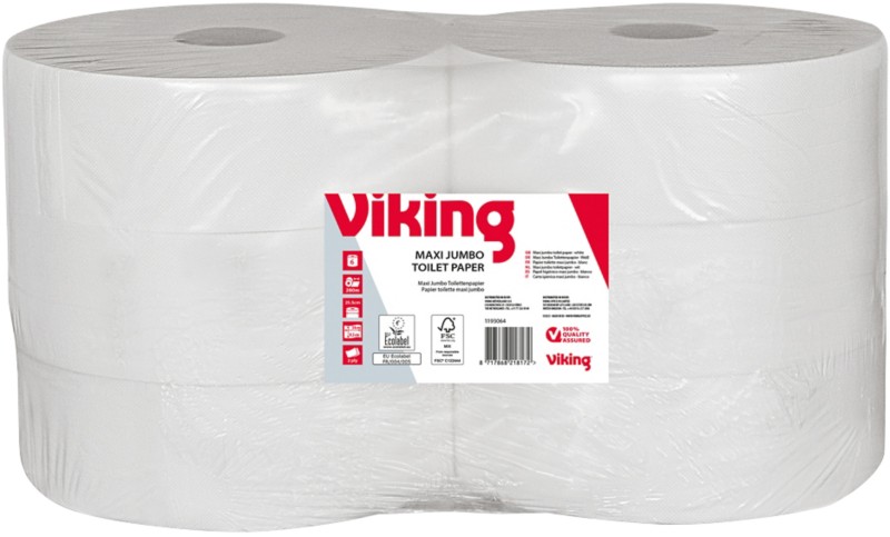 Viking Maxi Jumbo Toilettenpapier 2-lagig 1193064 6 Rollen à 1117 Blatt