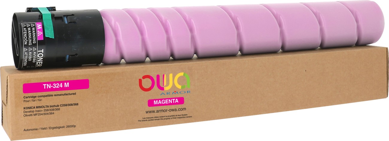Owa Tn-324 M Compatible Konica Minolta Toner Cartridge K40026ow Magenta