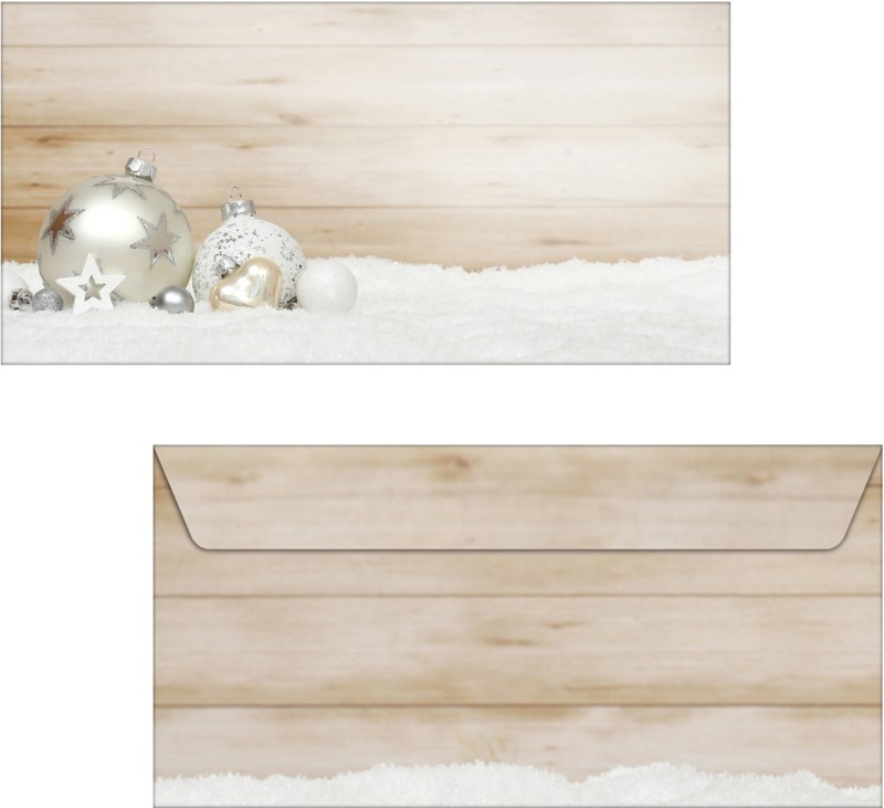 Thumbnail - Sigel Weihnachten Cozy Christmas Briefumschläge 222,511,1 cm Beige, Weiß 50 Stück