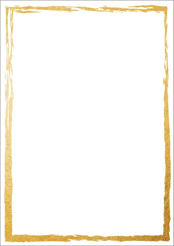 Sigel Briefpapier mit Motiv Golden Frame Weiß 50 Blatt