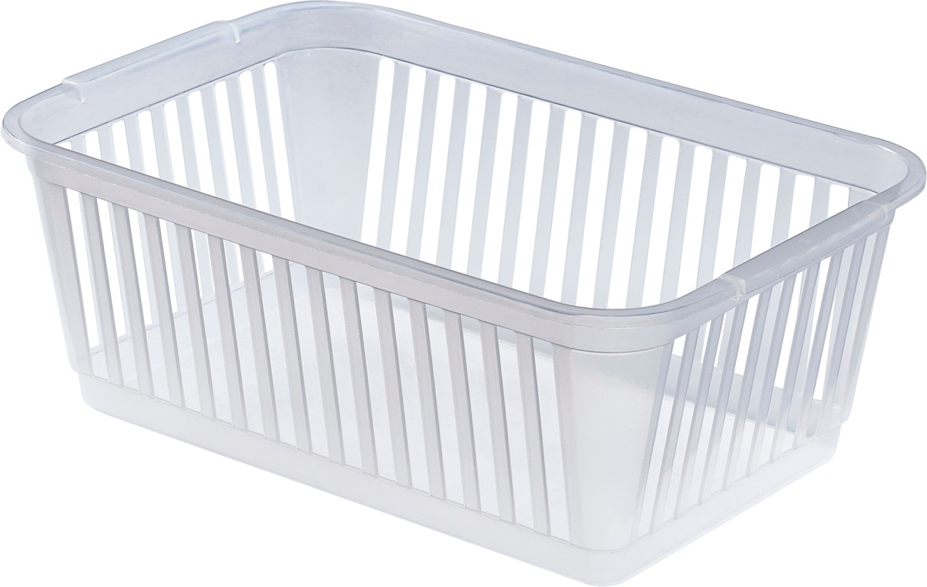 Whitefurze Pp (Polypropylene) Basket Transparent 32 X 19 X 11 Cm