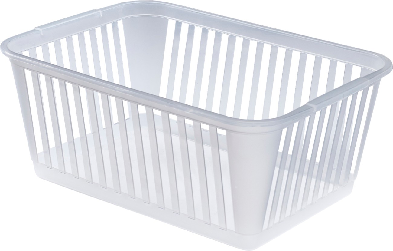 Whitefurze Pp (Polypropylene) Basket Transparent 38 X 25 X 15 Cm