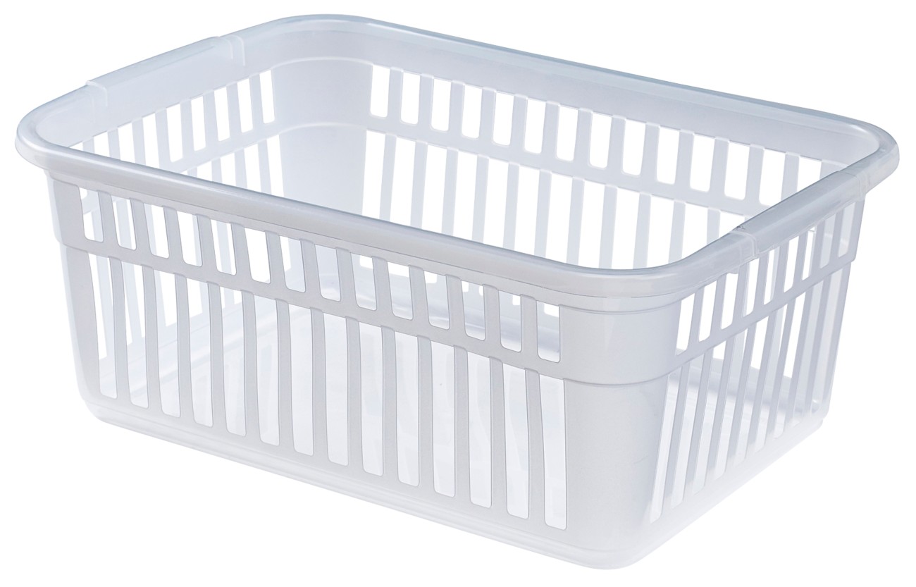 Whitefurze Pp (Polypropylene) Basket Transparent 48 X 31 X 18 Cm