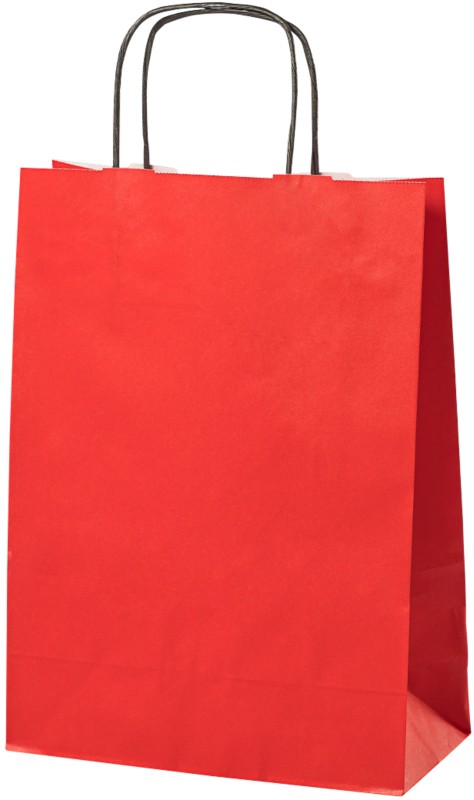 Papiertüte Gewundener Griff 240 x 110 x 330 mm 8,7 L Rot 200 Stück